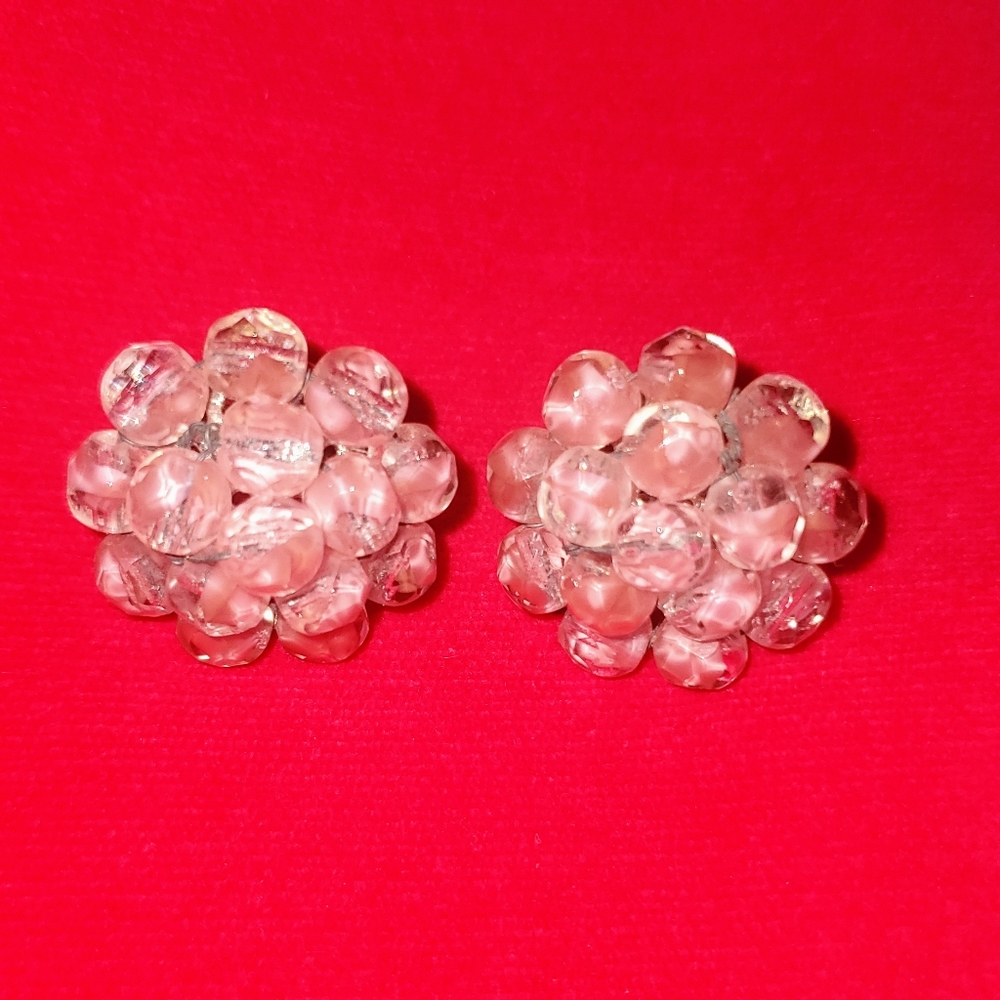 Vintage Pink Cocktail Earrings